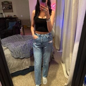 American Eagle Outfitters Light Blue Straight Leg Jeans